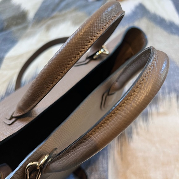 Longchamp mailbox medium satchel in taupe - Picture 5 of 7